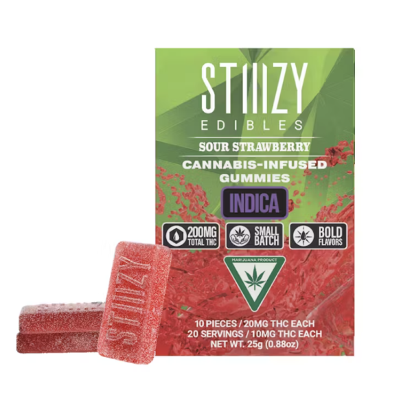 Sour Strawberry Indica-Infused Gummies